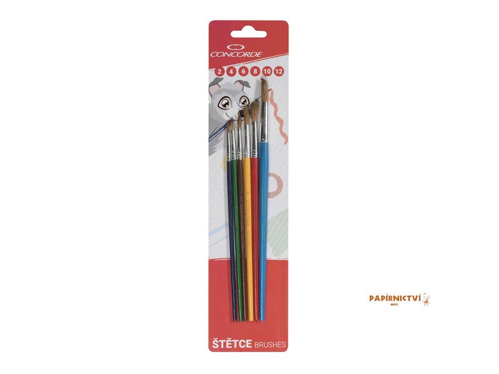 Sada štětců CONCORDE Color kulaté 6ks, blistr A65555