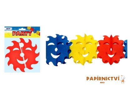 Girlanda papír G05 slunce 4m 1041912