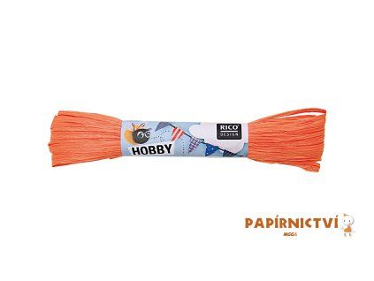 Raffia matná 30 metrů - oranžová