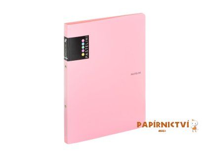 Pořadač PP A4 2kr. PASTELINI růžový 2-265