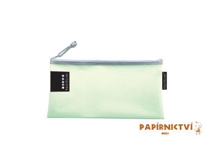 Obálka se zipem síťovaná DL PASTELINI zelená 2-3223