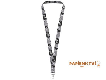 privesek na klice dlouhy lanyard sedy 2 9