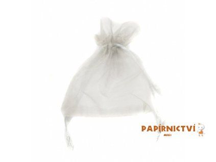 Dárkový sáček - organza 7,5x10cm stříbrný