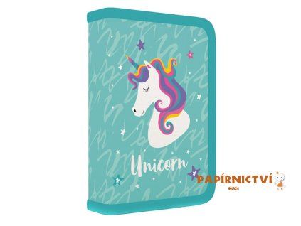 Y-Penál 1p. s chlopni, prázdný Unicorn iconic 7-88520A