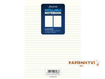 Filofax Notebook, náplň A5, papíry linkované