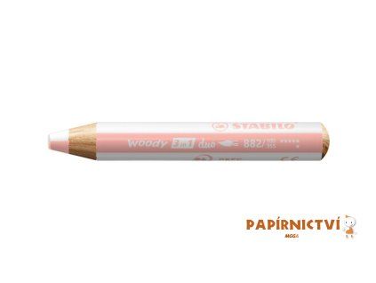 STABILO woody 3 in 1 duo bílá/meruňková 882/100-355