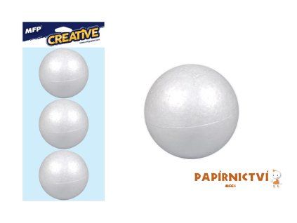 Koule 10cm/3ks polystyren 8885502