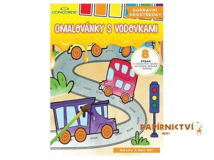 Omalovánky s vodovkami CONCORDE Dopravní prostředky A4 A431