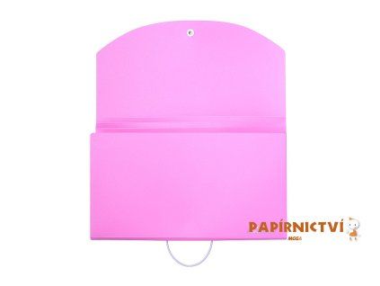 Desky na dokumenty CONCORDE s gumou DL, 13 kapes, pastel růžová A80162