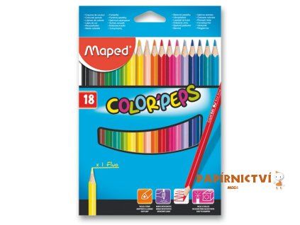 Pastelky ColorPeps MAPED trojboké 18 ks