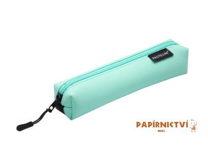 Etue PU úzká + elastic PASTELINI zelená 9-84224