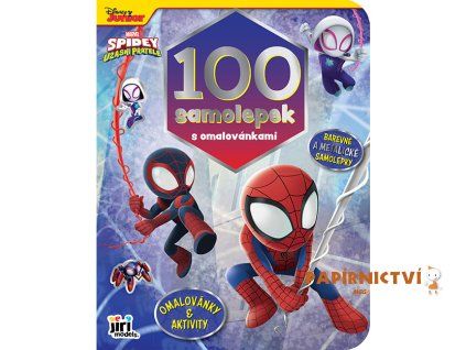 0006734 100 samolepek s omalovankami spidey
