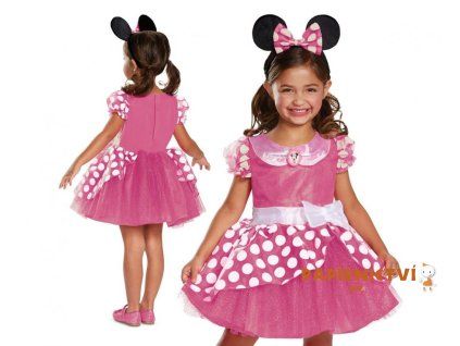 Kostým Minnie Pink Deluxe - Minnie Mouse (licence), velikost S S (5-6 let)