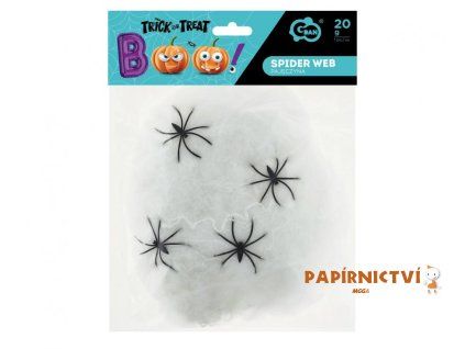 Pavučina s pavouky bílá 20g