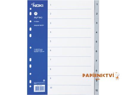 NOKI Rejstřík, PP, A4, 1-10