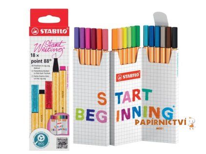 STABILO point 88 18pcs Zig-Zag deskset 8818/5