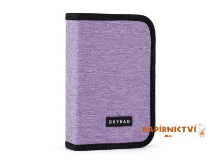 Penál 1 p. 2 chlopně, prázdný UNICOLOR Violet 9-82125