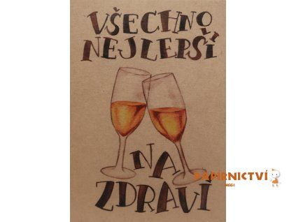 Přáníčko BeBechy – recyklovaný papír - Na zdraví BPR1-76