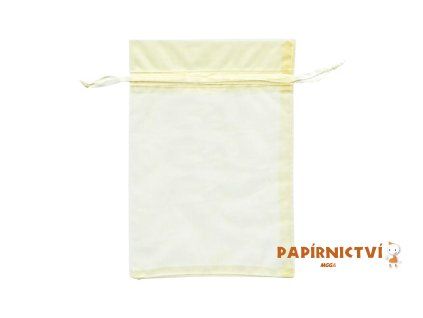 Sáček organza 7,5 x 10cm krémový 5800787