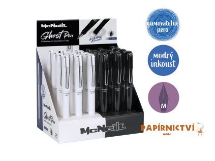Gumovatelné bombičkové pero McNeill - Black & White