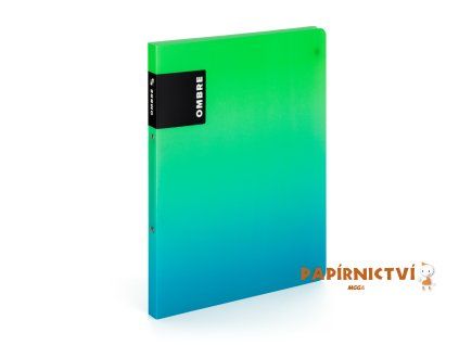 Pořadač PP A4 2kr. OMBRE zelená 6-94025