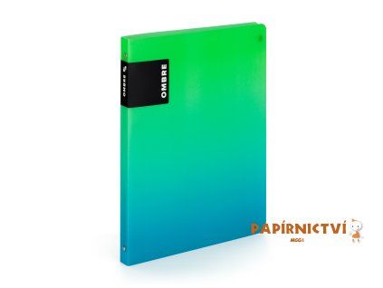 Pořadač PP A4 4kr. OMBRE zelená 6-94225