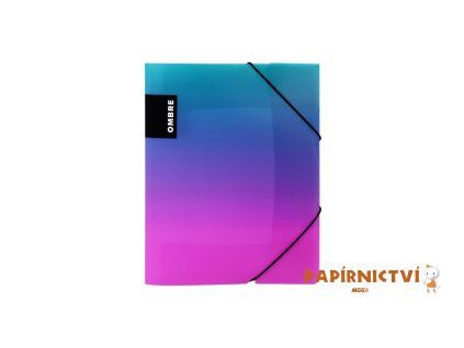 Sloha s gumou A4 PP OMBRE růžová 6-95125
