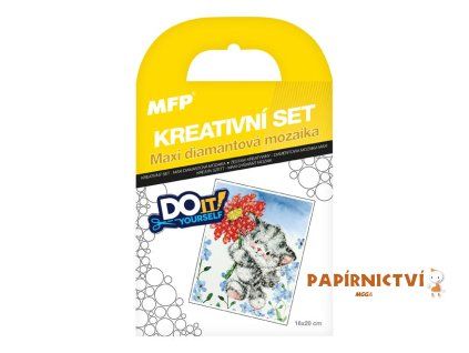 Kreativní set - maxi diamantová mozaika kotě 1042140