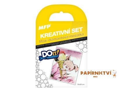 Kreativní set - maxi diamantová mozaika prasátko 1042141