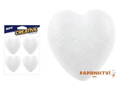 Srdce 6cm/4ks polystyren 1042287