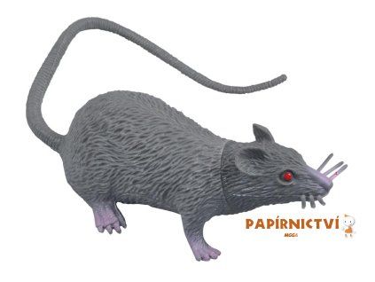 Krysa plast 9cm šedá 1042552