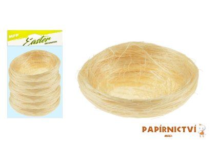 Hnízdo sisal 7cm 6ks - natur 2221460