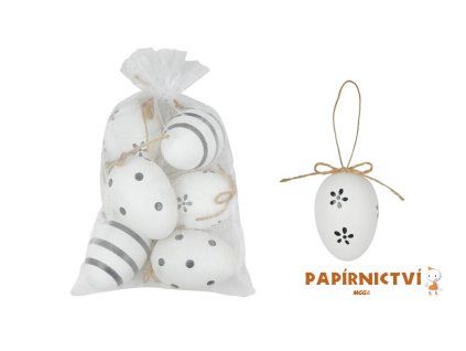 Vajíčka plast 6cm/6ks BLW sáček 2221572