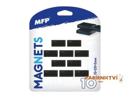 Magnet obdélník 15x28mm blister 10ks 4200309