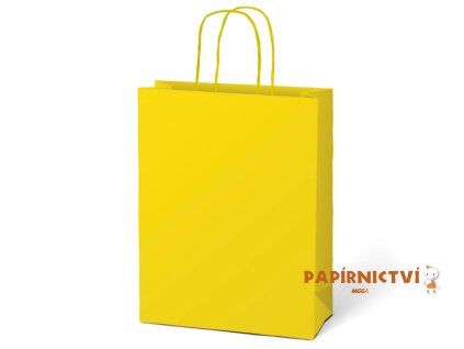 Taška MFP dárková T 5 kraft 260x320x100 žlutá 5251227