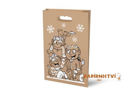 Taška MFP Mikuláš papír hnědý 26x41x11cm 5251270