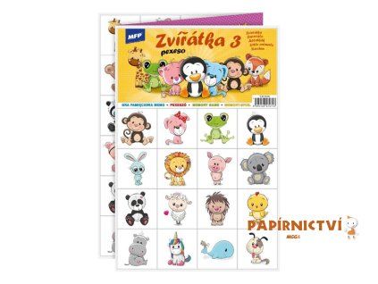 Pexeso MFP 3xA4 Zvířátka 3 5301038