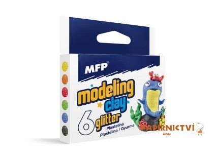 Modelovací hmota 6 ks barev GLITTER 100g 5301174