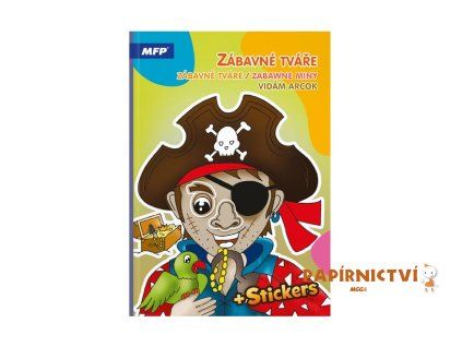 Omalovánky se samolepkami Zábavné tváře 210x295mm/16s 5301254