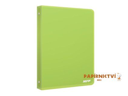 Pořadač M 4-kroužek zelený PP A4 5370345