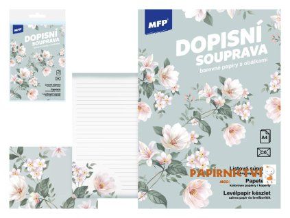 Dopisní papír barevný LUX 5+10 (Květy) 5550373