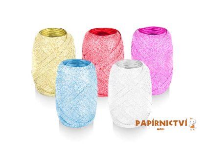 Stuha vázací 20m glitr mix 5660227