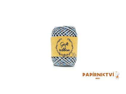 Stuha vázací papír double 10m/2mm modro-šedá 5660279