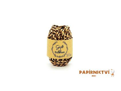Stuha vázací papír double 10m/2mm béžovo-hnědá 5660281