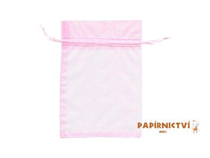 Sáček organza 7,5 x 10cm růžový 5800788