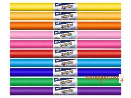 Krepový papír role 50x200cm mix barev 10ks duhový 5811341