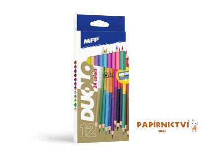 Pastelky MFP DUOLO 12 ks Duo triangular s ořezávátkem 6300622