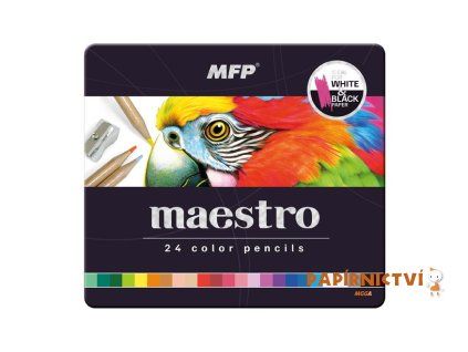 Pastelky MFP MAESTRO 24 ks kovová krabička 6300627