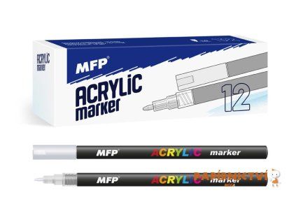 Akrylový popisovač MFP 1mm  - stříbrný 6410834