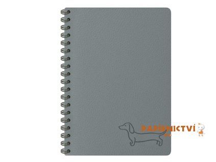 Blok se spirálou dark gray 11x15cm 80l/70g 7501647